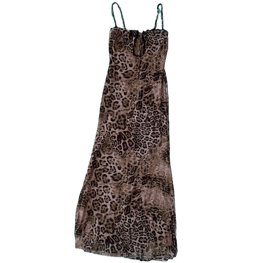Fashion Nova Medium Animal Print Sexy Lace brown Dress